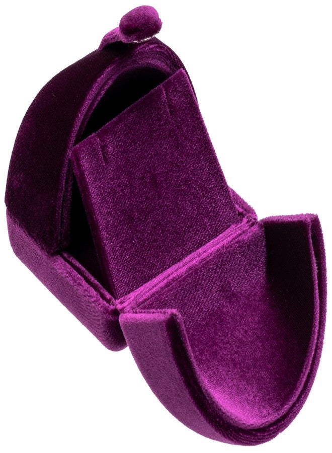 Giftop Velvet Stud Earring Gift Box Jewelry Storage Case Holder for Women Men (Purple) - Image 4
